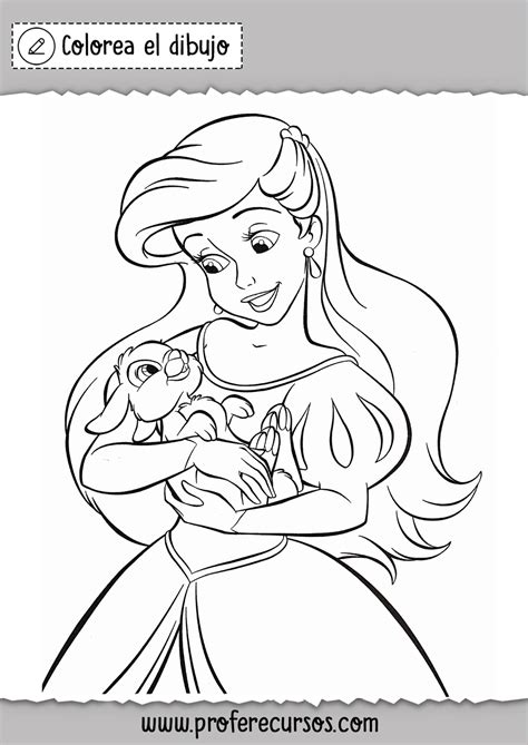 dibujos para colorear princesas disney